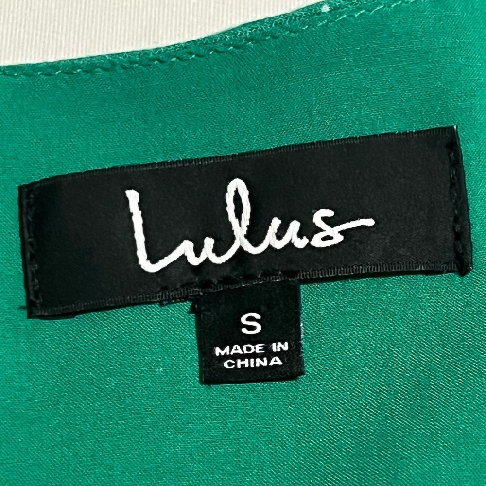 LULUS Camellia Curtsies Green Floral Print Skater Dress - Size S - Picture 14 of 15